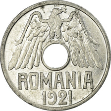 Moneda, Rumanía, Ferdinand I, 25 Bani, 1921, Huguenin Freres, MBC, Aluminio