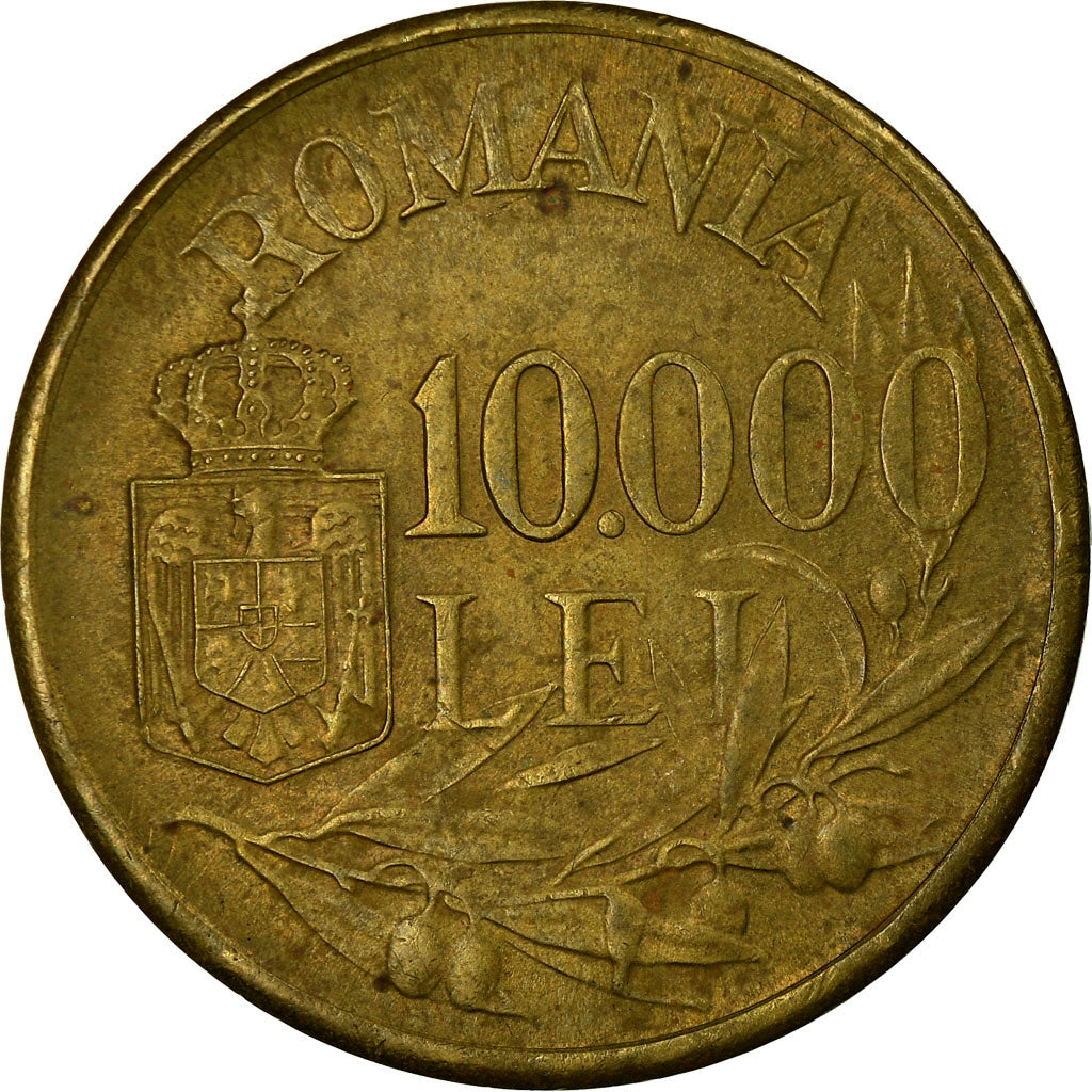 Monnaie, Roumanie, Mihai I, 10000 Lei, 1947, TTB, Laiton, KM:76