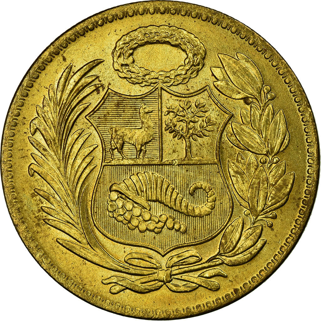 Moneta, Perù, Sol, 1961, SPL-, Ottone, KM:222