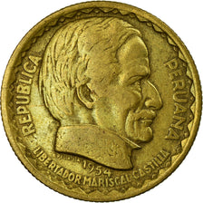 Moneta, Perù, 20 Centavos, 1954, MB+, Ottone, KM:234