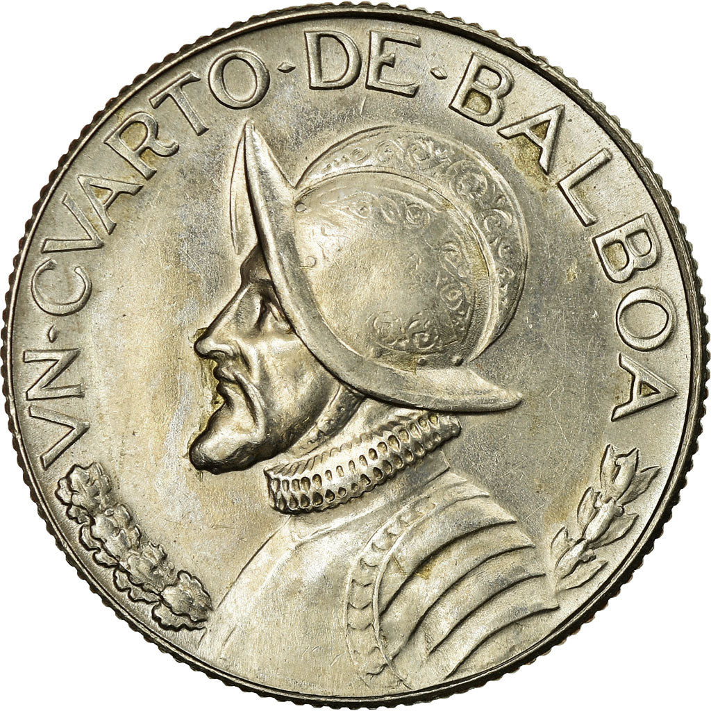 Coin, Panama, 1966 dates struck at US Mint in San Francisco., 1/4 Balboa, 1966