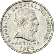 Coin, Uruguay, 20 Centesimos, 1965, Santiago, EF(40-45), Aluminum, KM:44