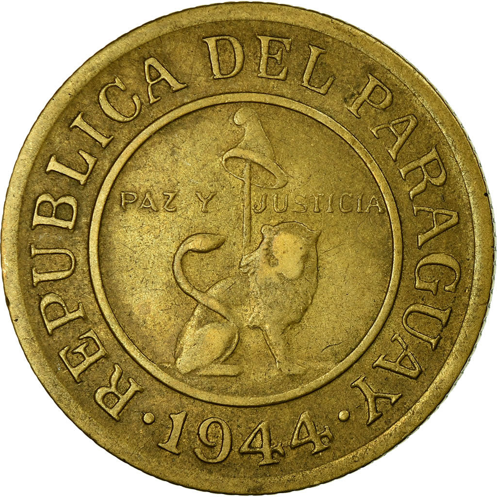 Coin, Paraguay, 50 Centimos, 1944, VF(30-35), Aluminum-Bronze, KM:24
