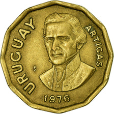 Moneda, Uruguay, Nuevo Peso, 1976, Santiago, MBC, Aluminio - bronce, KM:69