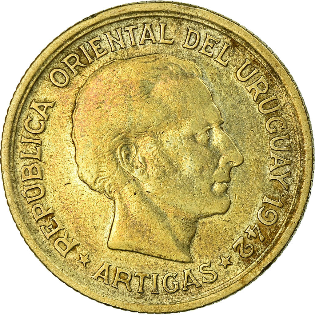 Coin, Uruguay, Peso, 1942, Santiago, EF(40-45), Silver, KM:30