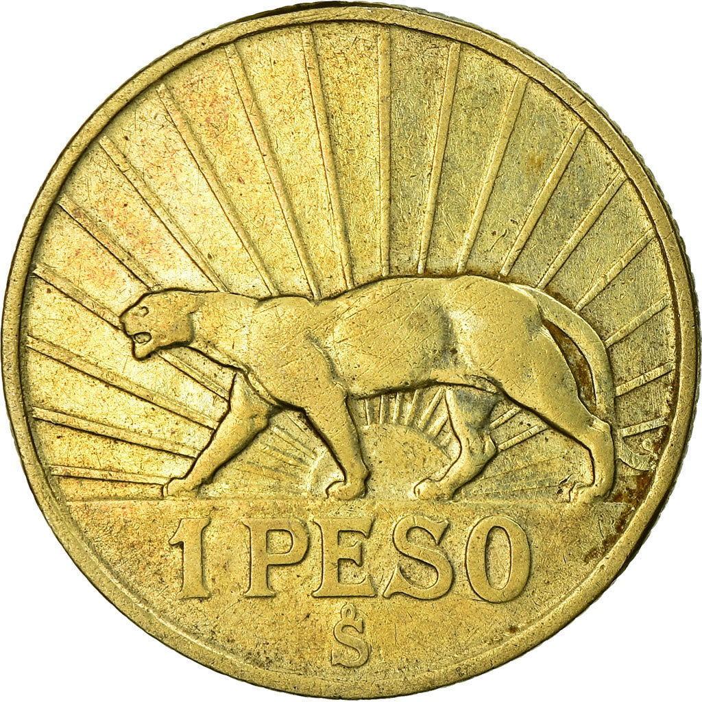 Coin, Uruguay, Peso, 1942, Santiago, EF(40-45), Silver, KM:30