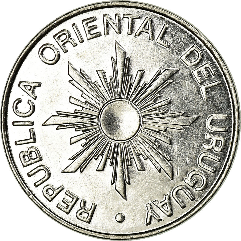 Monnaie, Uruguay, 10 Nuevos Pesos, 1989, Paris, SUP, Stainless Steel, KM:93