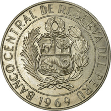 Coin, Peru, 10 Soles, 1969, Paris, AU(55-58), Copper-nickel, KM:253