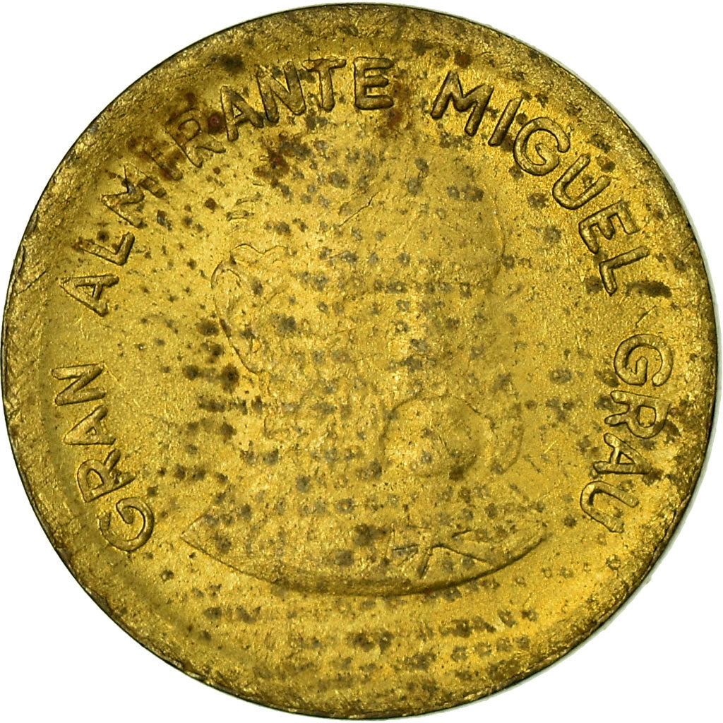Moneta, Peru, Centimo, 1985, Lima, AU(55-58), Mosiądz, KM:291