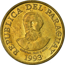 Monnaie, Paraguay, 100 Guaranies, 1993, TTB, Brass plated steel, KM:177a