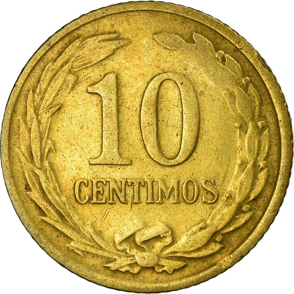 Coin, Paraguay, 10 Centimos, 1944, Le Locle, VF(30-35), Aluminum-Bronze, KM:22
