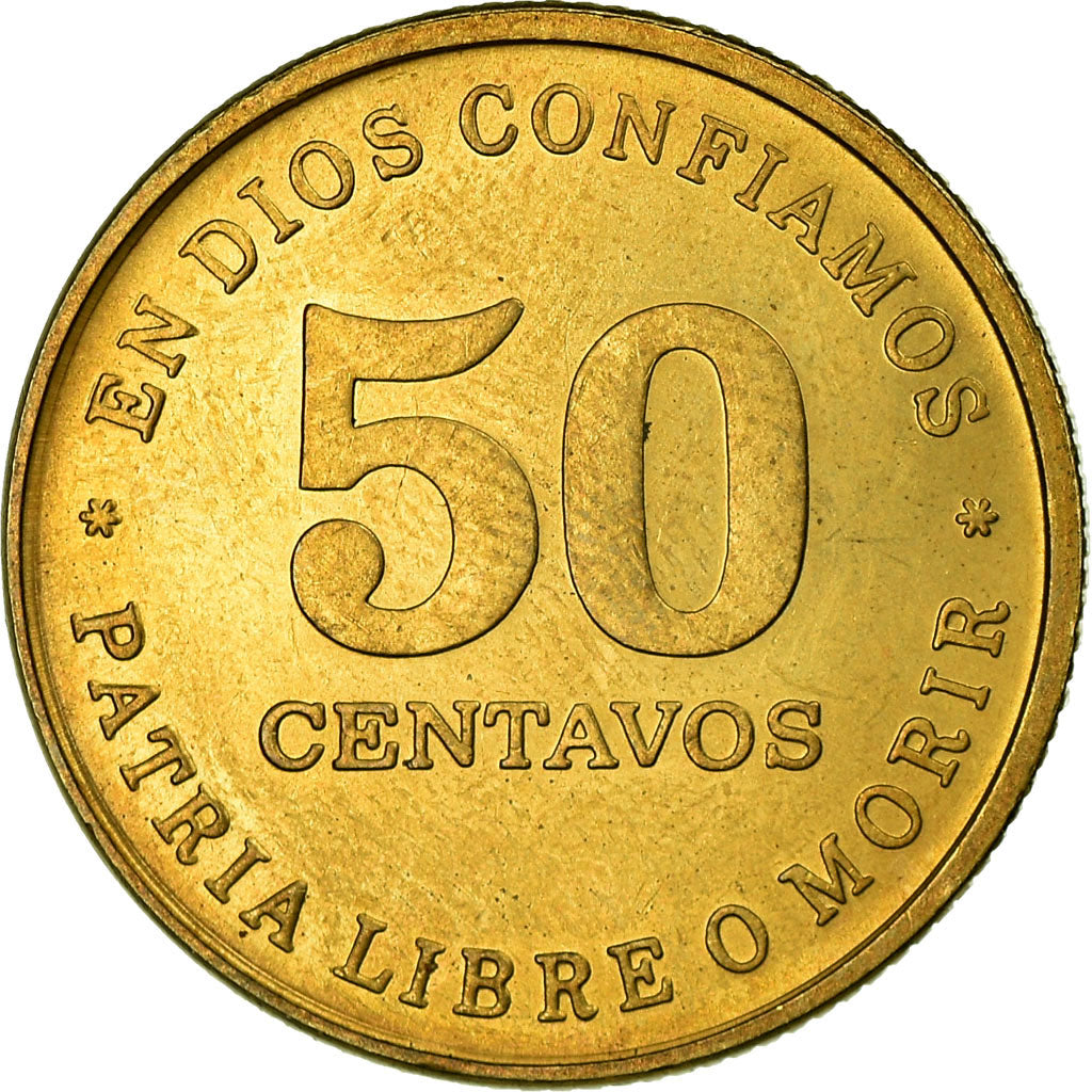 Monnaie, Nicaragua, 50 Centavos, 1987, SUP, Aluminum-Bronze, KM:58