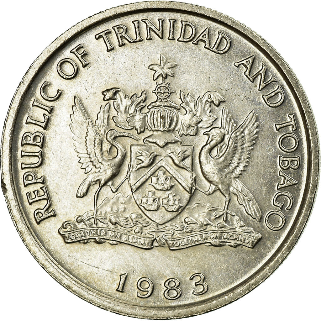 Munten, TRINIDAD & TOBAGO, 25 Cents, 1983, PR, Copper-nickel, KM:32