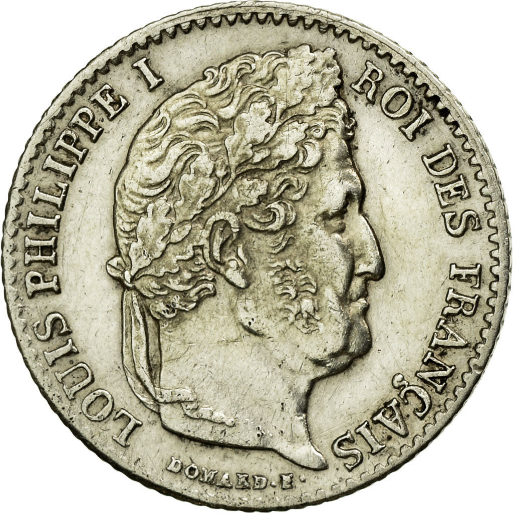 Coin, France, Louis-Philippe, 1/4 Franc, 1835, Lille, AU(55-58), Silver