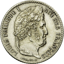 Coin, France, Louis-Philippe, 1/4 Franc, 1835, Lille, AU(55-58), Silver