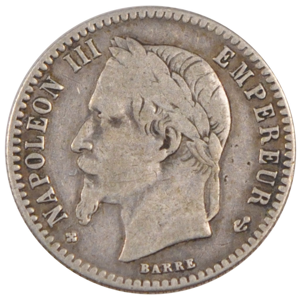FRANCE, Napoléon III, 50 Centimes, 1864, Strasbourg, KM #814.2, VF(30-35), S...