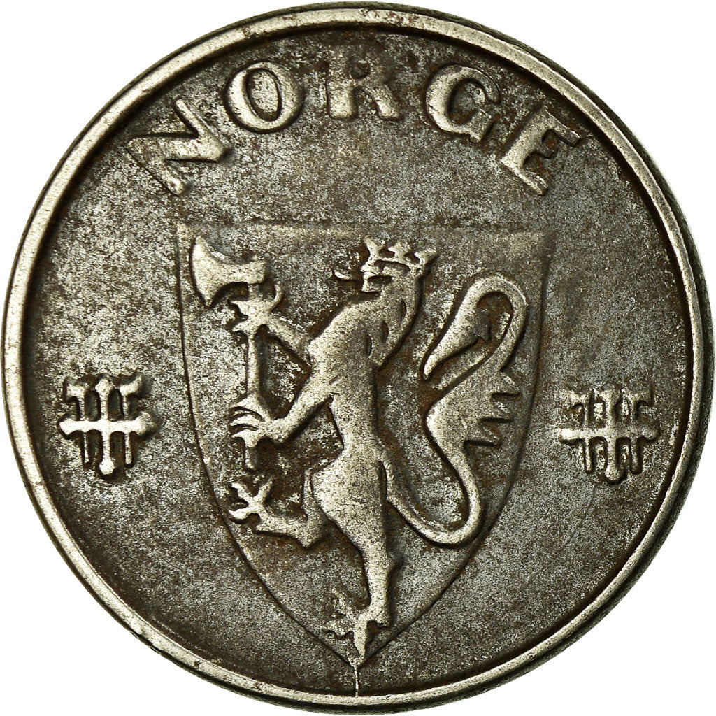 Coin, Norway, Haakon VII, 5 Öre, 1943, VF(30-35), Iron, KM:388