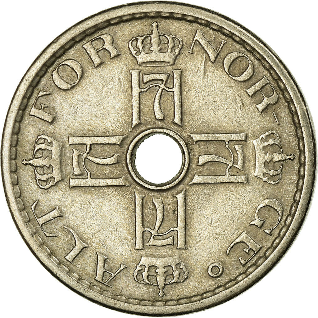 Munten, Noorwegen, Haakon VII, 50 Öre, 1946, ZF, Copper-nickel, KM:386