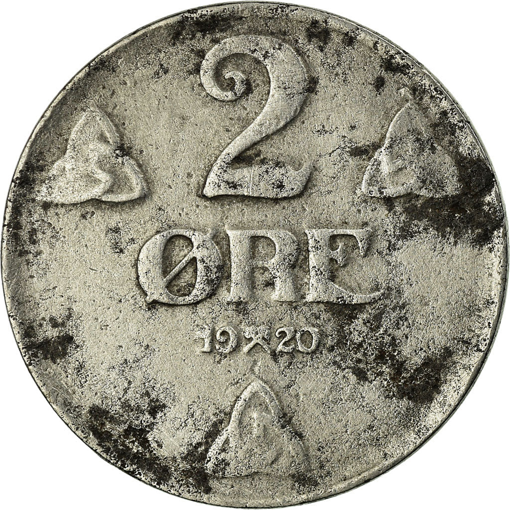 Coin, Norway, Haakon VII, 2 Öre, 1920, VF(20-25), Iron, KM:371a