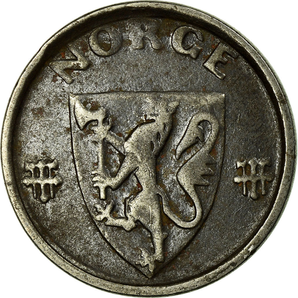 Coin, Norway, Haakon VII, 2 Öre, 1943, VF(20-25), Iron, KM:394