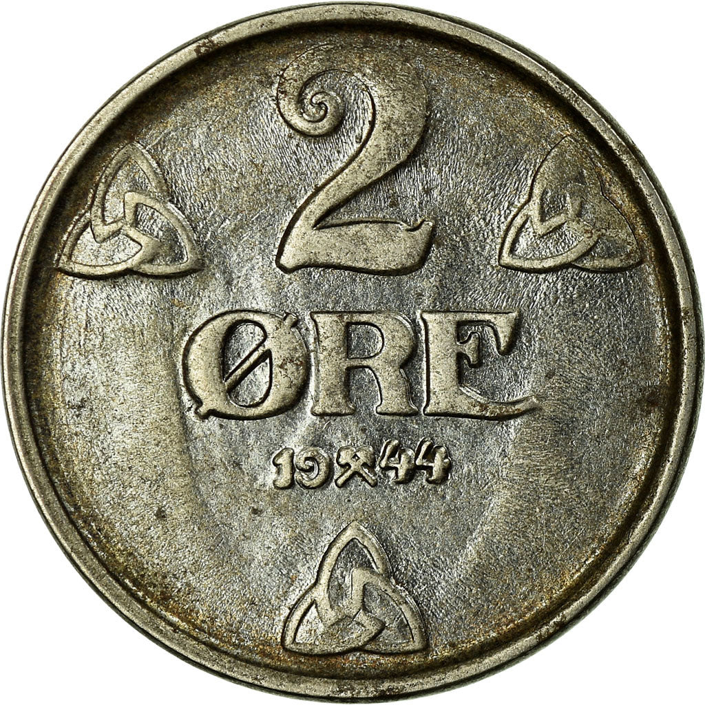 Coin, Norway, Haakon VII, 2 Öre, 1944, VF(30-35), Iron, KM:394