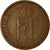Moneda, Noruega, Haakon VII, 2 Öre, 1949, MBC, Bronce, KM:371