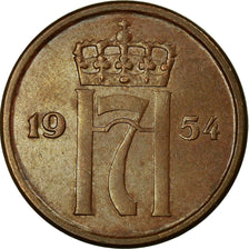 Coin, Norway, Haakon VII, 2 Öre, 1954, EF(40-45), Bronze, KM:399