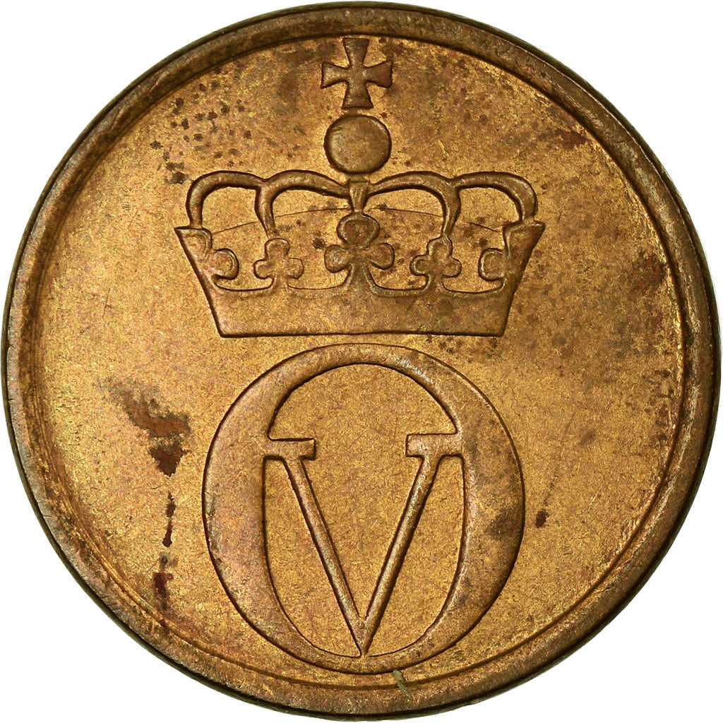 Moneda, Noruega, Olav V, 2 Öre, 1959, MBC, Bronce, KM:410