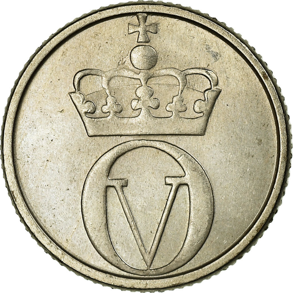 Coin, Norway, Olav V, 10 Öre, 1958, EF(40-45), Copper-nickel, KM:406