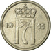 Munten, Noorwegen, Haakon VII, 10 Öre, 1955, ZF, Copper-nickel, KM:396
