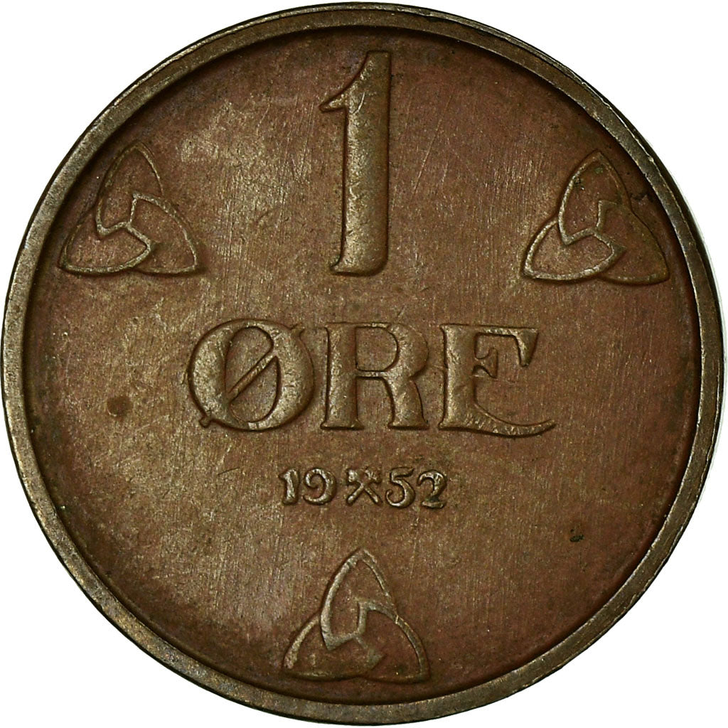 Coin, Norway, Haakon VII, Ore, 1952, EF(40-45), Bronze, KM:367