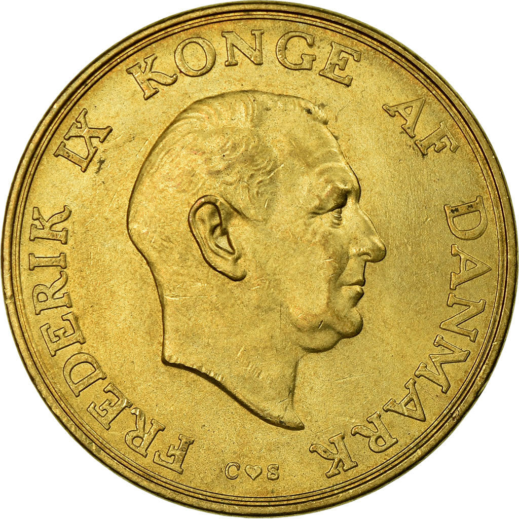 Coin, Denmark, Frederik IX, 2 Kroner, 1957, Copenhagen, EF(40-45)