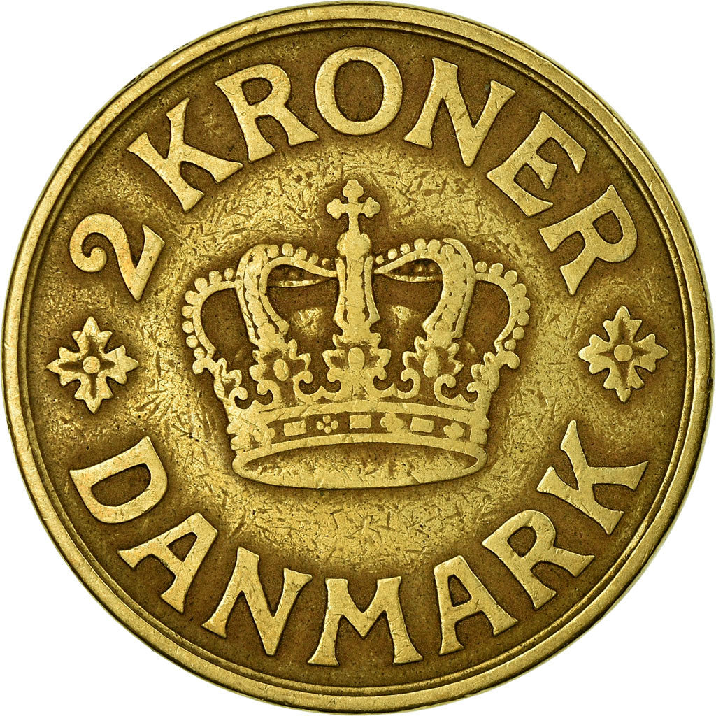 Moneta, Danimarca, Christian X, 2 Kroner, 1925, Copenhagen, BB