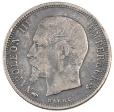 FRANCE, Napoléon III, 50 Centimes, 1858, Paris, KM #794.1, VF(20-25), Silver, G.