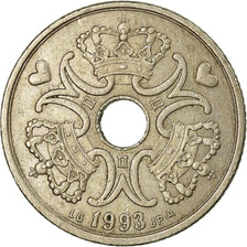 Moneta, Danimarca, Margrethe II, 5 Kroner, 1993, Copenhagen, BB, Rame-nichel