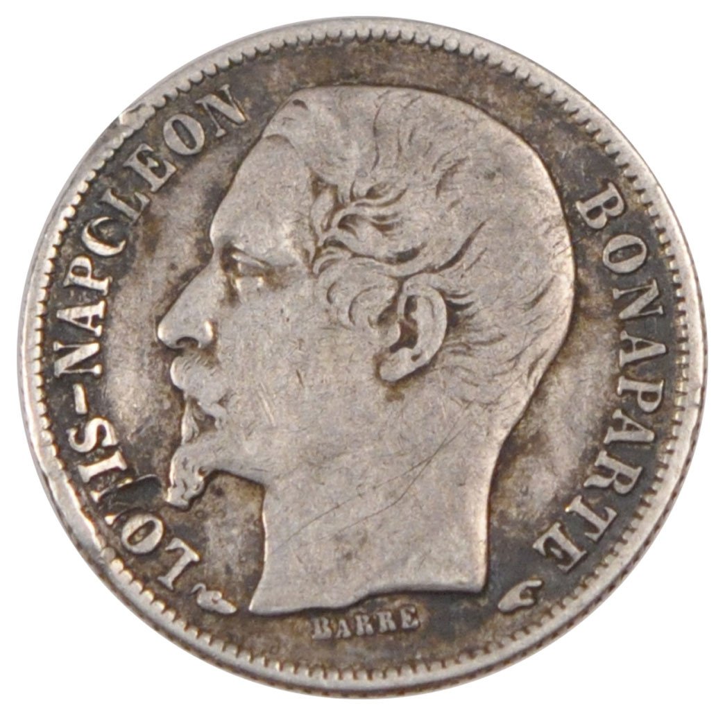FRANCE, Napoléon III, 50 Centimes, 1852, Paris, KM #793, VF(30-35), Silver, G...