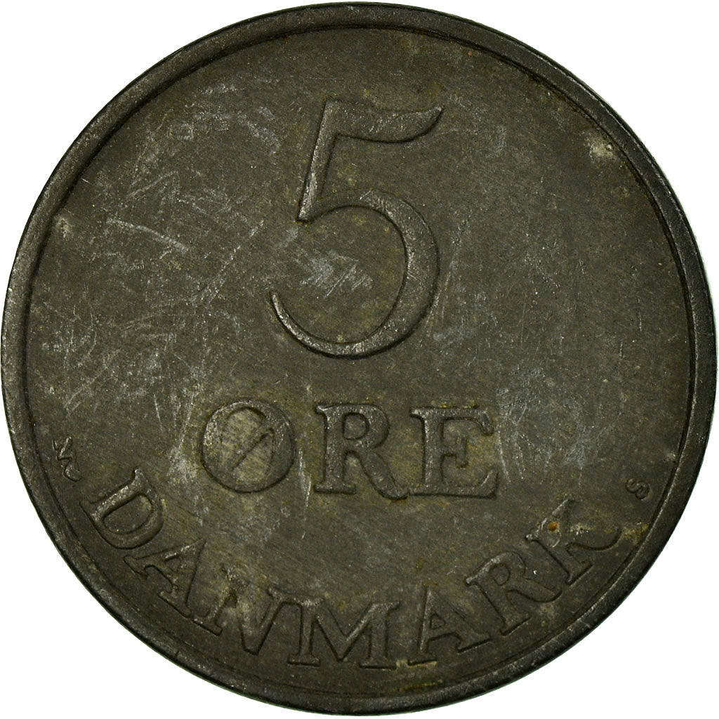 Munten, Denemarken, Frederik IX, 5 Öre, 1952, Copenhagen, FR+, Zinc, KM:843.1