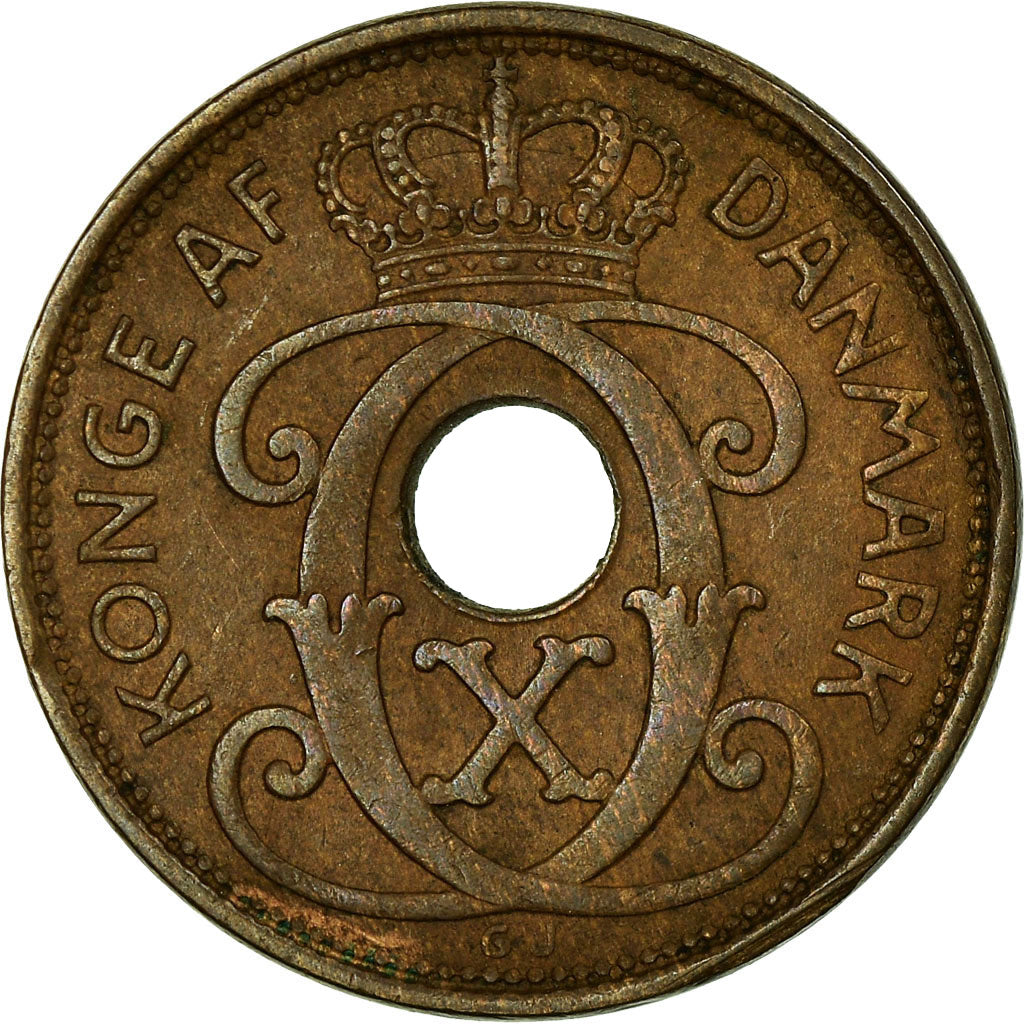 Munten, Denemarken, Christian X, 2 Öre, 1940, Copenhagen, ZF, Bronze, KM:827.2