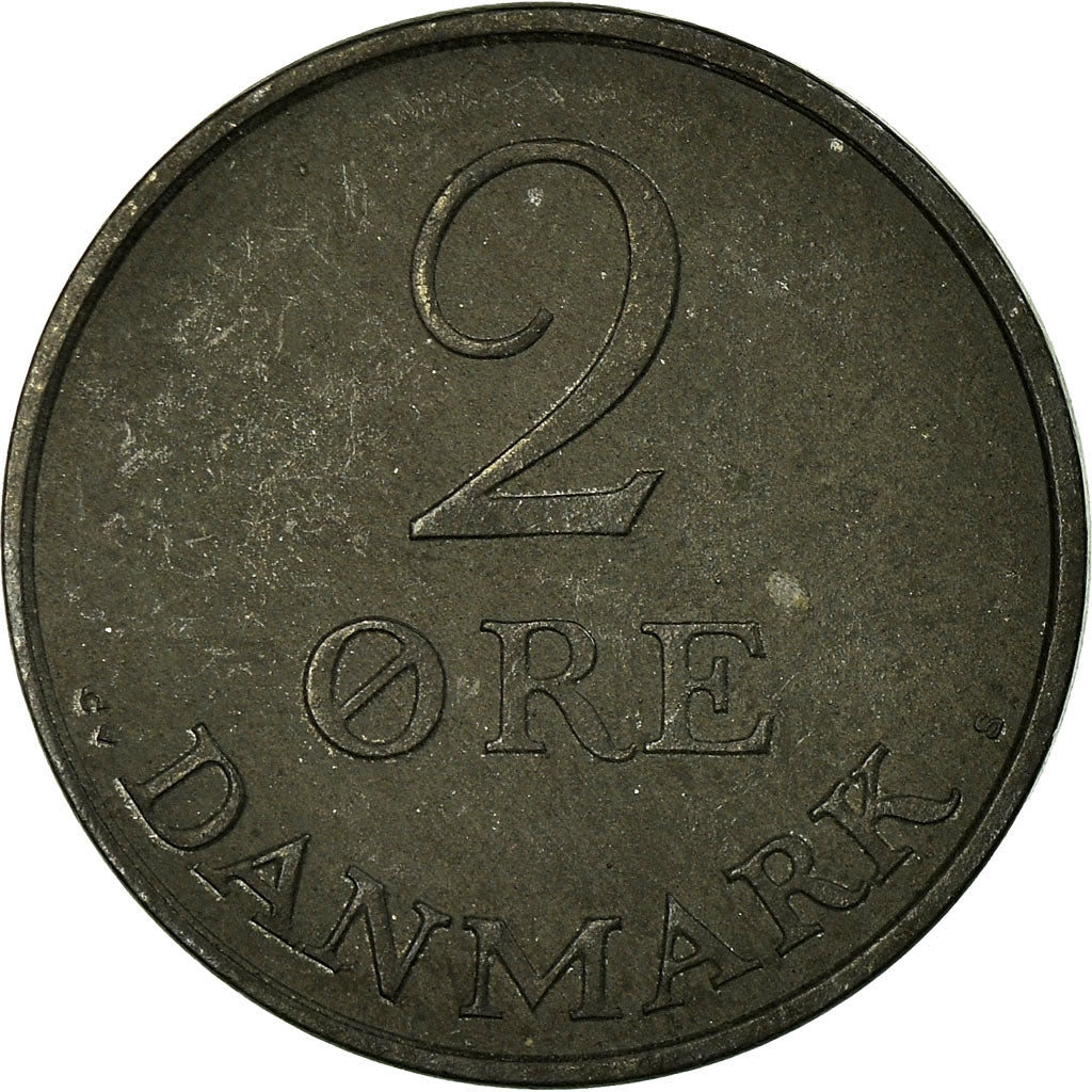 Monnaie, Danemark, Frederik IX, 2 Öre, 1957, Copenhagen, TB+, Zinc, KM:840.2