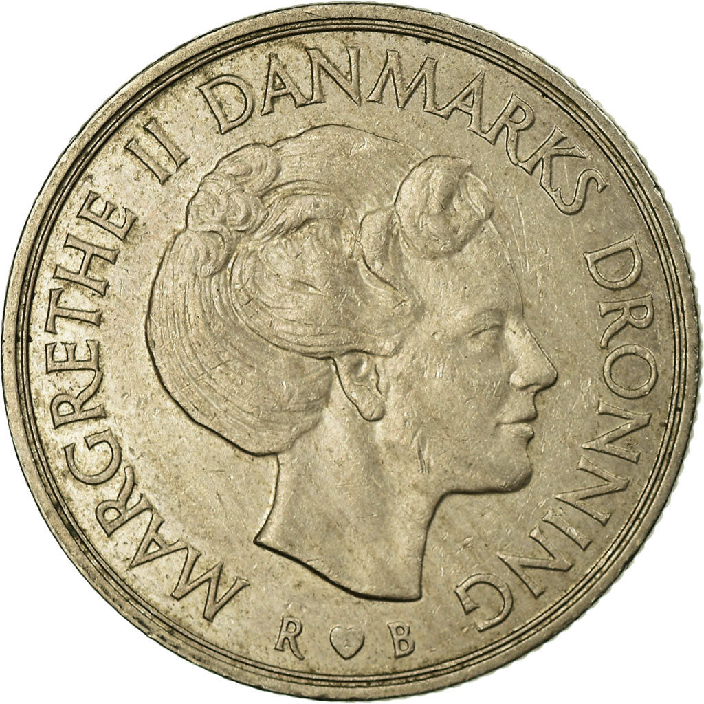 Monnaie, Danemark, Margrethe II, Krone, 1984, Copenhagen, TTB, Copper-nickel