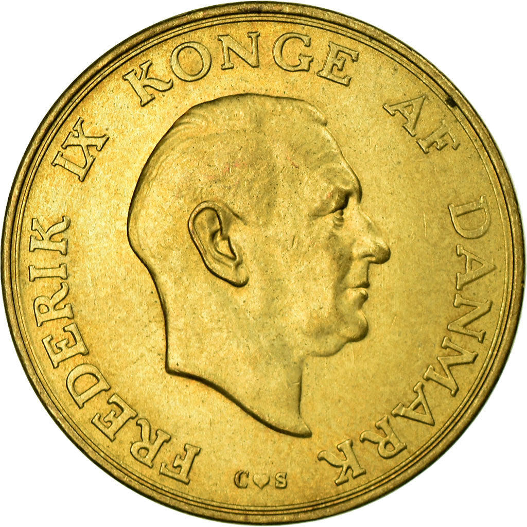 Münze, Dänemark, Frederik IX, Krone, 1956, Copenhagen, SS, Aluminum-Bronze