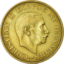 Monnaie, Danemark, Christian X, Krone, 1947, Copenhagen, TTB, Aluminum-Bronze