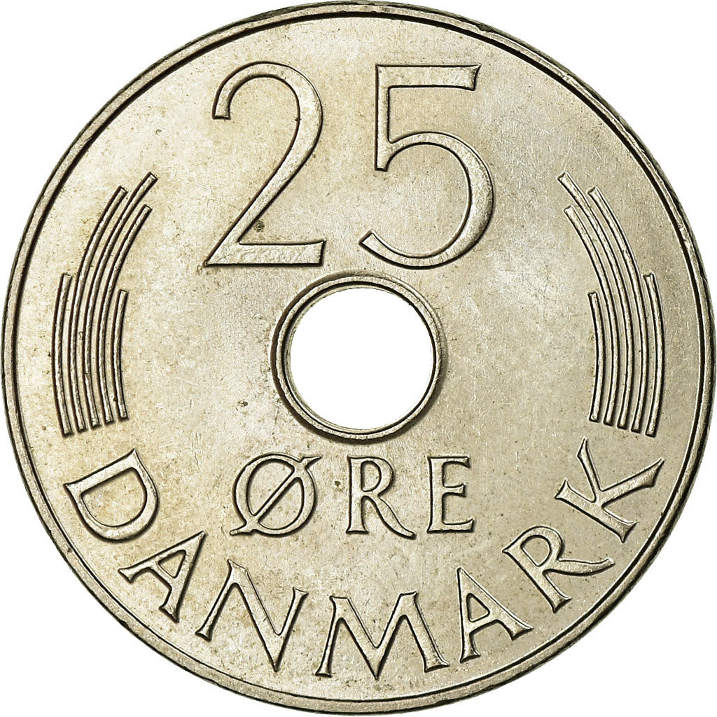 Coin, Denmark, Margrethe II, 25 Öre, 1987, Copenhagen, EF(40-45)