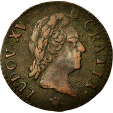 Coin, France, Louis XV, Demi sol à la vieille tête, 1/2 Sol, 1770, Reims
