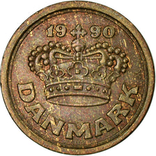 Münze, Dänemark, Margrethe II, 25 Öre, 1990, S+, Bronze, KM:868.1