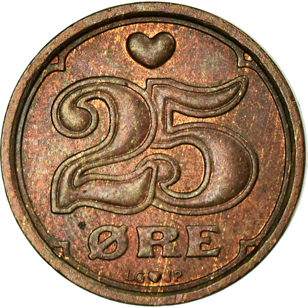 Münze, Dänemark, Margrethe II, 25 Öre, 1990, S+, Bronze, KM:868.1
