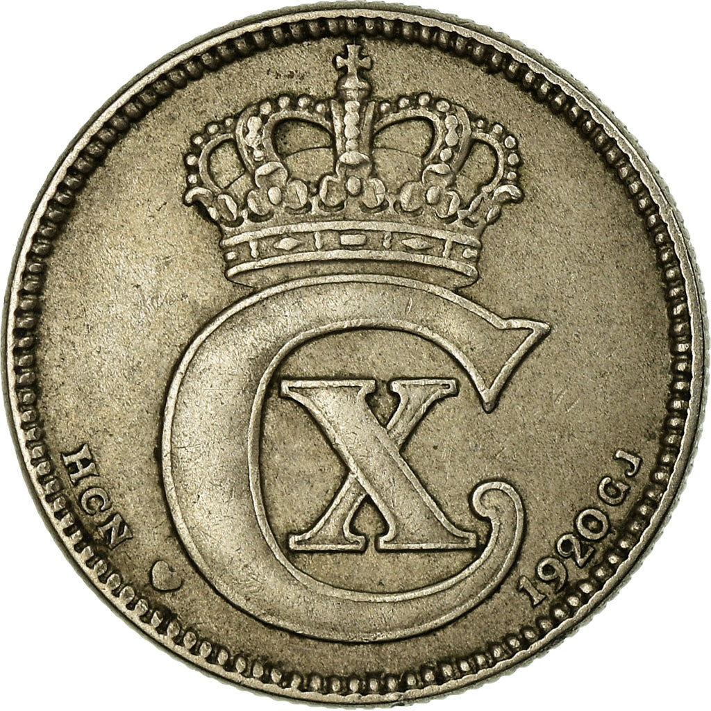 Münze, Dänemark, Christian X, 25 Öre, 1920, Copenhagen, SS, Copper-nickel