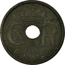 Moneta, Danimarca, Christian X, 25 Öre, 1945, Copenhagen, MB+, Zinco, KM:823.2a