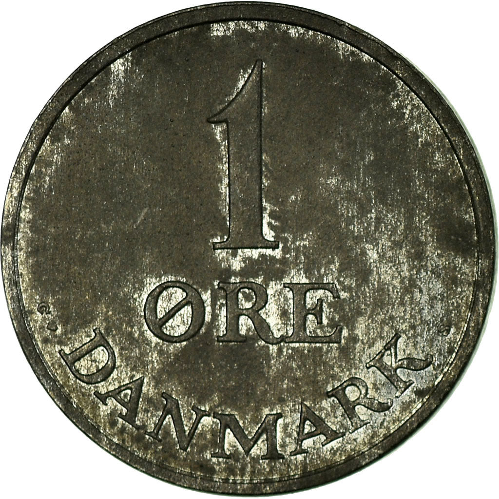 Coin, Denmark, Frederik IX, Ore, 1957, Copenhagen, VF(30-35), Zinc, KM:839.2