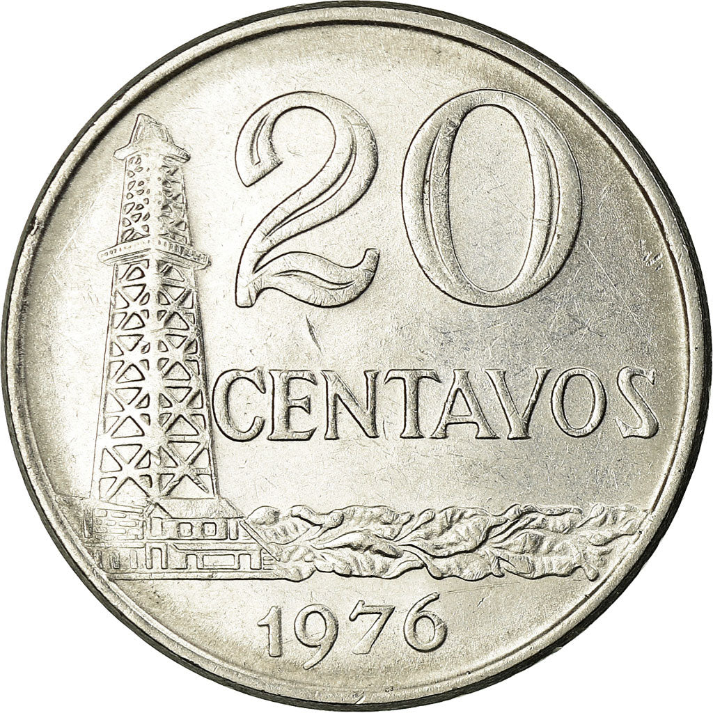 Coin, Argentina, 20 Centavos, 1976, EF(40-45), Aluminum-Bronze, KM:67